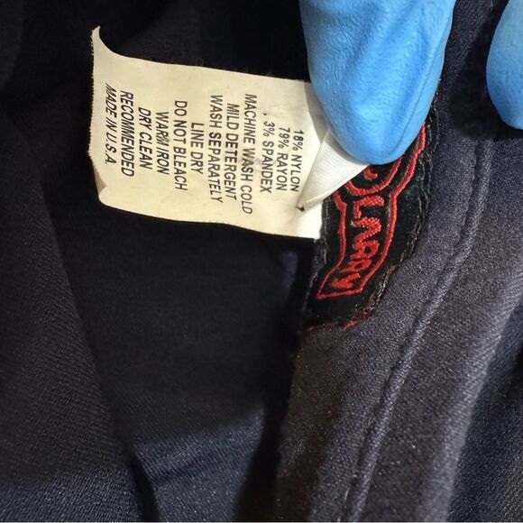 KRAZY LARRY pull on pant in navy blue Textured Ankle Pant Size 0 - Picture 6 of 9